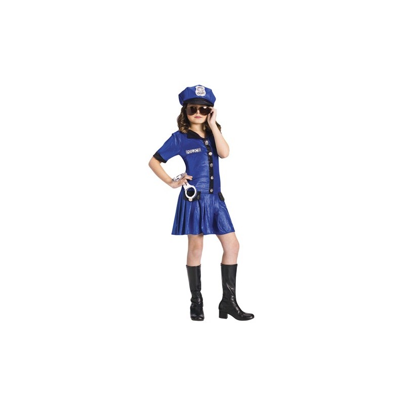 Fantasia Infantil Policial Meninas Halloween Carnaval