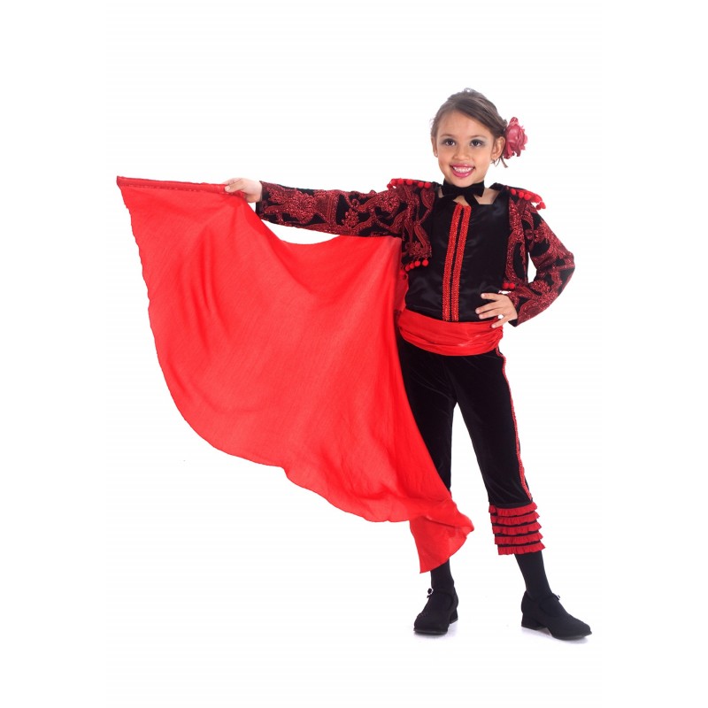 Fantasia Infantil Toureira para Meninas Halloween Carnaval