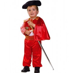 Fantasia Infantil Toureiro Vermelho Meninos Halloween Carnaval