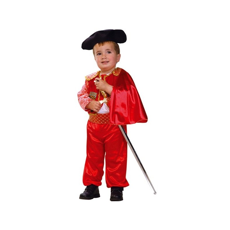 Fantasia Infantil Toureiro Vermelho Meninos Halloween Carnaval