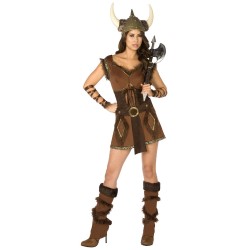 Fantasia Feminina Helga Viking Halloween Carnaval