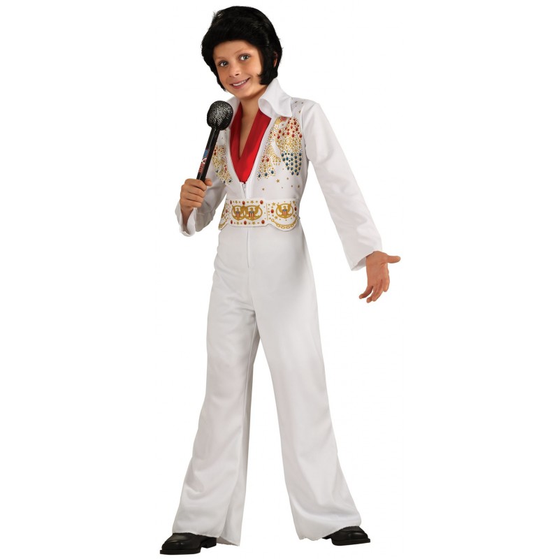 Fantasia Infantil Elvis Presley Festa Halloween com Peruca