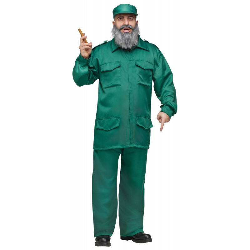 Fantasia Masculina Fidel Castro Festa Halloween Carnaval