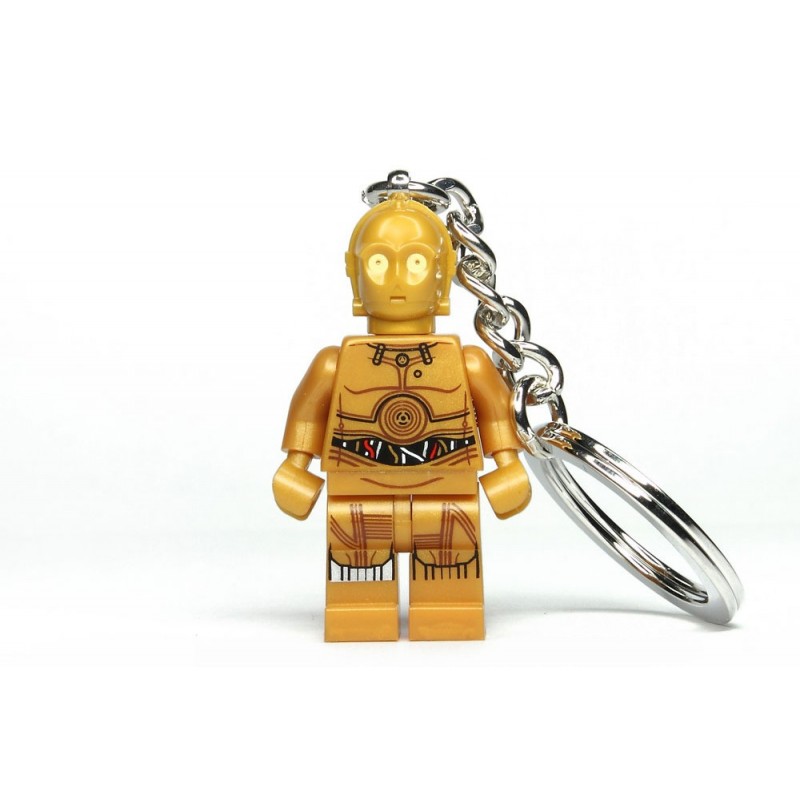 Chaveiro Logo Star Wars Mini C3PO com LED