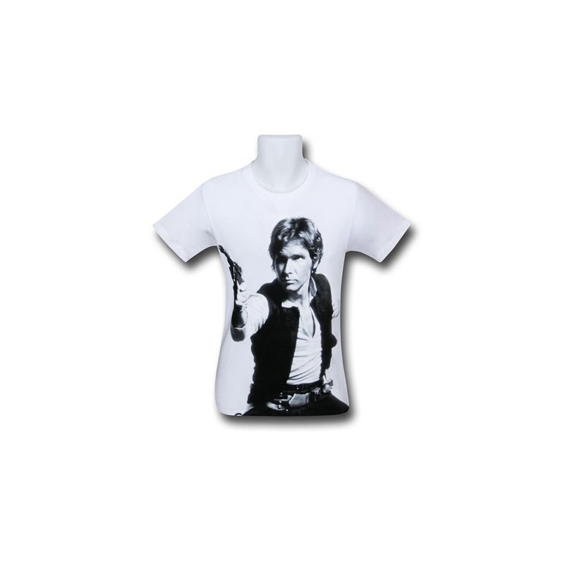 Camiseta Masculina Star Wars Han Solo Branca